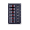 Bfy Otomatik Sigortalı Ve Işıklı Switch Panel 6 Lı Siyah Butonlu (7011)