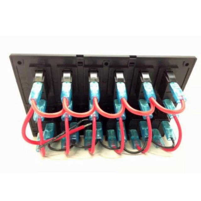 4 Lü Bfy Otomatik Sigortalı Ve Işıklı Switch Panel Siyah Butonlu (7010)