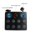 Switch Panel, 8 Anahtarlı, Voltmetre Ve Usb Şarjlı (7014)