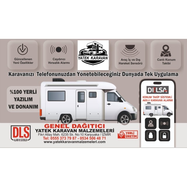 Konum Takip Sistemli Akıllı Karavan Alarmı Cep Telefonundan Kontrol (13020)