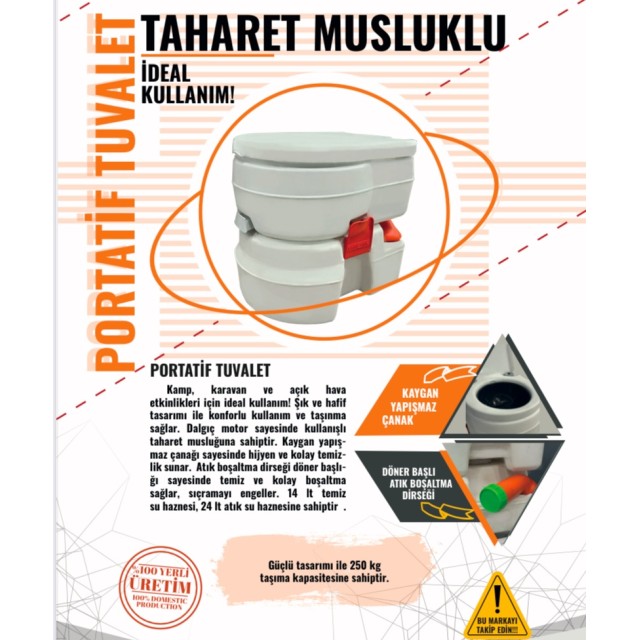 Camptıme Portatif Tuvalet Taharet Musluklu (5023)