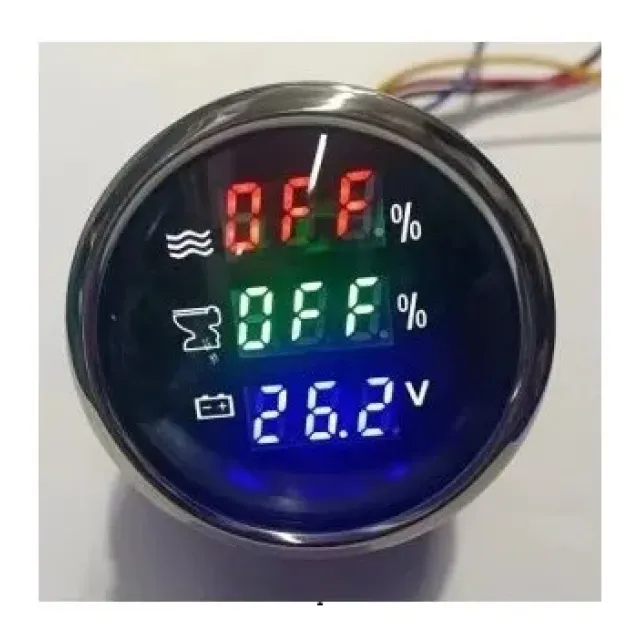 3 Lü Dijital Gösterge Temiz Su Pis Su Voltmetre (1022)