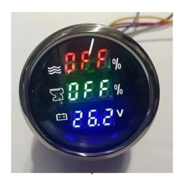 3 Lü Dijital Gösterge Temiz Su Pis Su Voltmetre (1022)