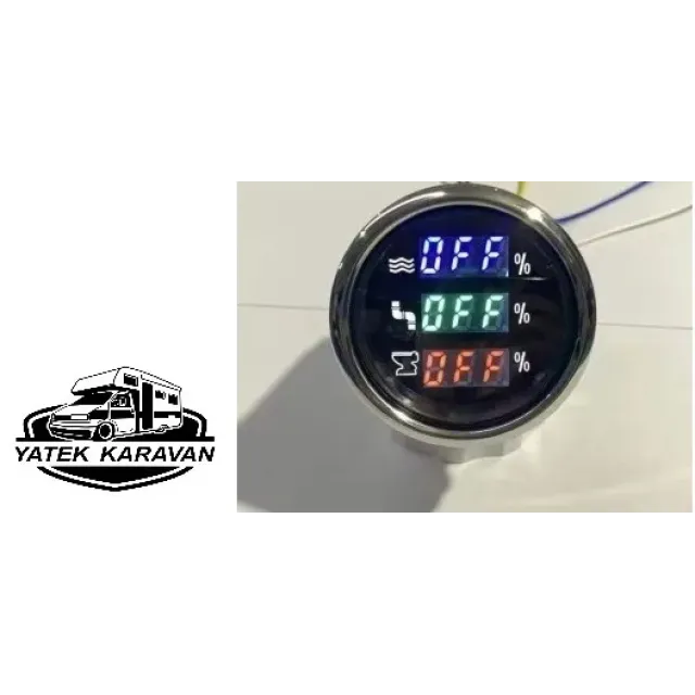 3 Lü Dijital Gösterge Temiz Su Pis Su Gri Su (1023)