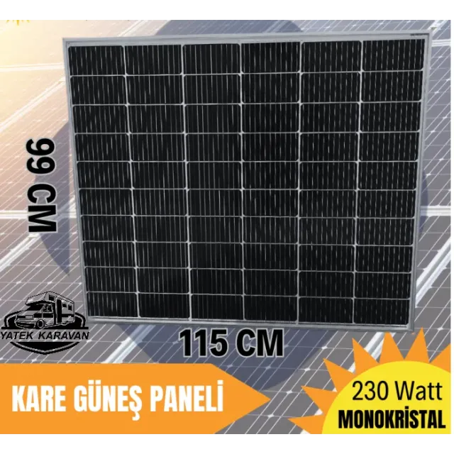 Suneco 230 Watt Half Cut Monokristal Solar Kare Güneş Paneli (19003a)