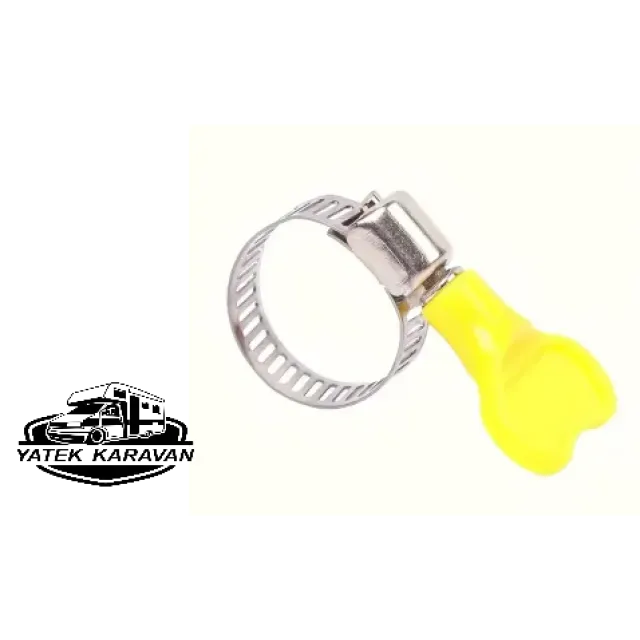 Paslanmaz Çelik Hortum Kelepçeleri Sarı Plastik Saplı (28015)