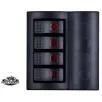 4 Lü Bfy Otomatik Sigortalı Ve Işıklı Switch Panel Siyah Butonlu (7010)
