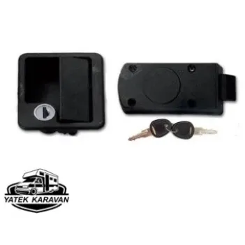 Komple Karavan Bagaj Kilidi Takımı Siyah Suga (9018a)