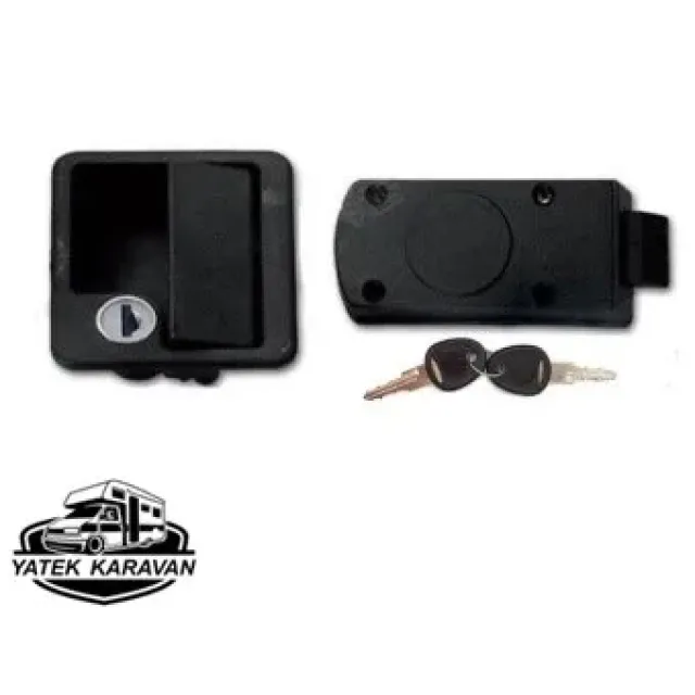 Komple Karavan Bagaj Kilidi Takımı Siyah Suga (9018a)