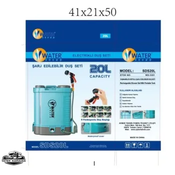 20 Lt Kapasiteli Şarj Edilebilir Dış Duş Seti 12 Volt (2032)