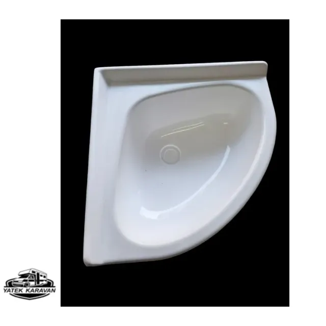 Karavan Banyo Köşe Lavabo Evye Polyester 34 X 34 X 14 (25005a)