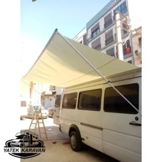 3.50 Mt Elektrikli Karavan Tente 2.40 Açılır 220 Volt (23009)