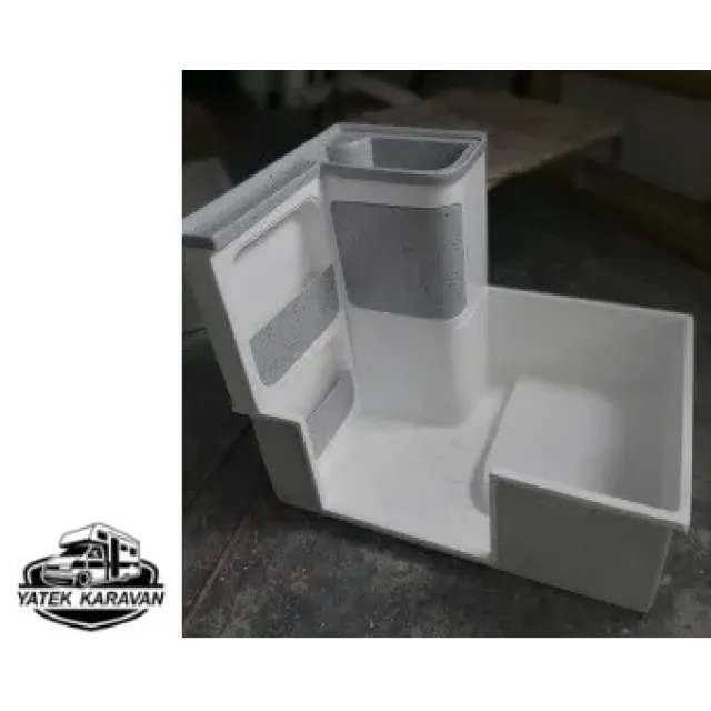 Banyo Duş Teknesi Dolap Lavabo Dahil Gri 75 X 110 (25001g)