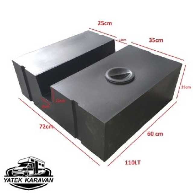Karavan Su Deposu 110 Lt Atık Su  Siyah (32015)