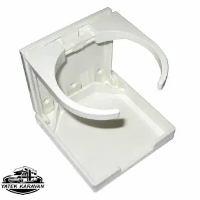 Plastik Katlanır Bardaklık, Ayarlanabilir Beyaz (17008b)