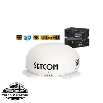 Setcom Mobil Uydu Anteni Stc-324 Üç Çıkışlı Karavan Tekne Araç (13011)