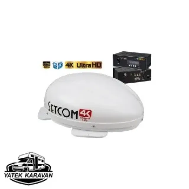 Setcom Mobil Uydu Anteni Stc-224 Tek Çıkışlı Karavan Tekne Araç (13010)