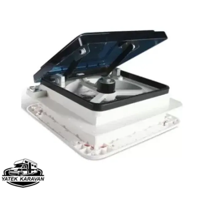 Tekne - Karavan 28 X 28 Cm Fanlı Tavan Havalandırması Heki - Led Aydınlatmalı (12011)