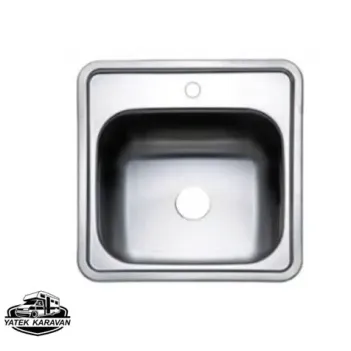 Tekne - Karavan Krom Kare Evye, Musluk Delikli 38x38 Cm (11026)