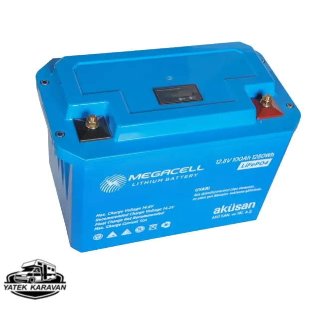 Megacell 12.8v 100ah (bluetooth) Lifepo4 Lityum Demir Fosfat Akü(abs Kasa) (19012)