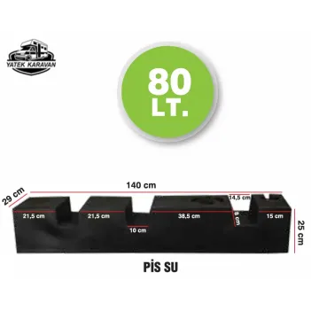 Karavan Su Deposu 80 Lt Atık Su  Siyah (32007)