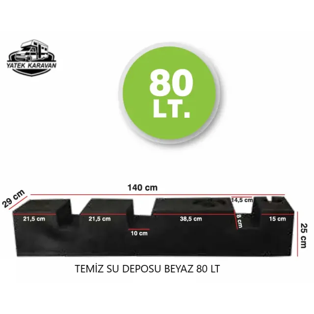 Karavan Su Deposu 80 Lt Temiz Su  Beyaz (32008)