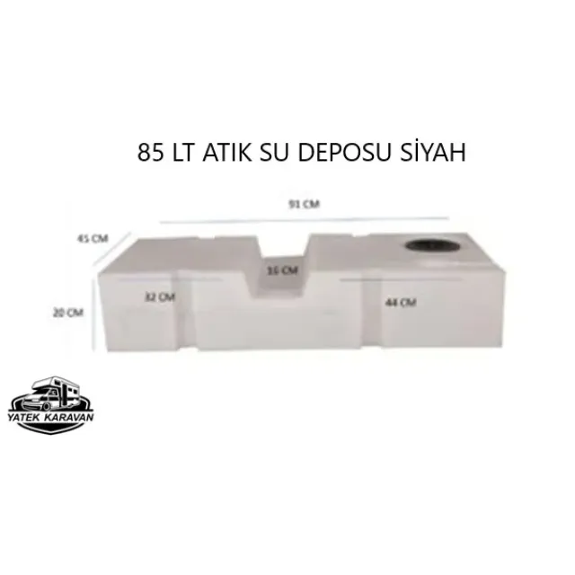 Karavan Su Deposu 85 Lt Pis Su  Siyah (32009)
