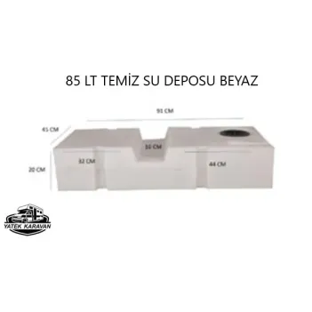 Karavan Su Deposu 85 Lt Temiz Su  Beyaz (32010)