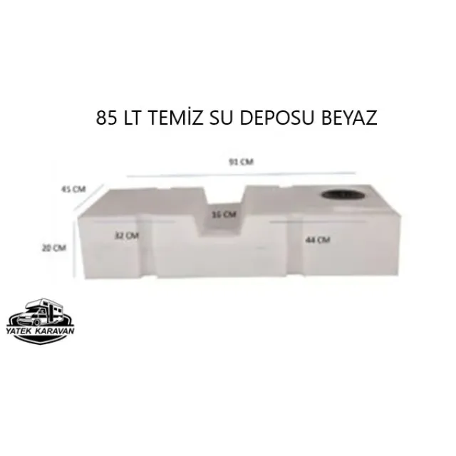 Karavan Su Deposu 85 Lt Temiz Su  Beyaz (32010)