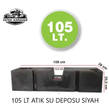 Karavan Su Deposu 105 Lt Atık Su  Siyah (32013)