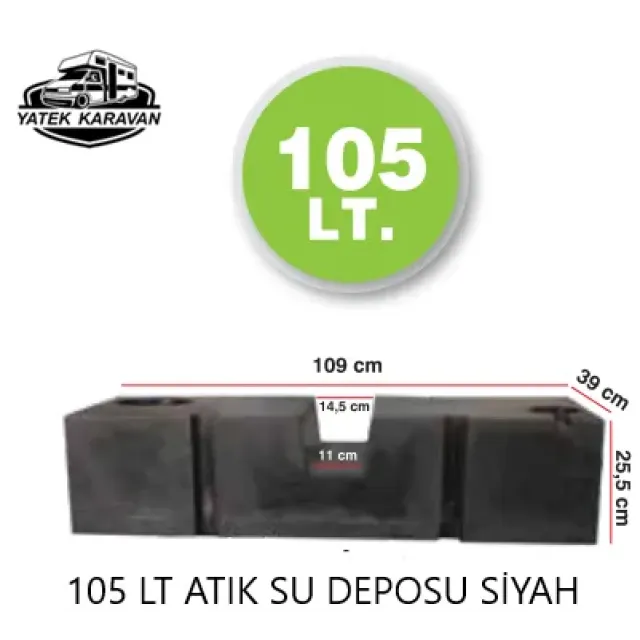 Karavan Su Deposu 105 Lt Atık Su  Siyah (32013)