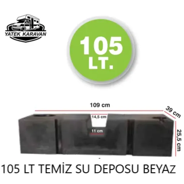 Karavan Su Deposu 105 Lt Temiz Su  Beyaz (32014)