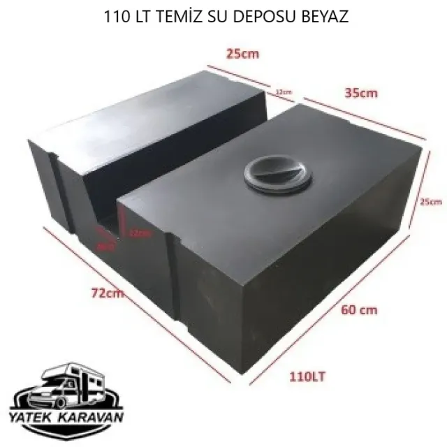 Karavan Su Deposu 110 Lt Temiz Su  Beyaz (32016)