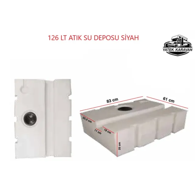 Karavan Su Deposu 126 Lt Pis Su  Siyah (32017)
