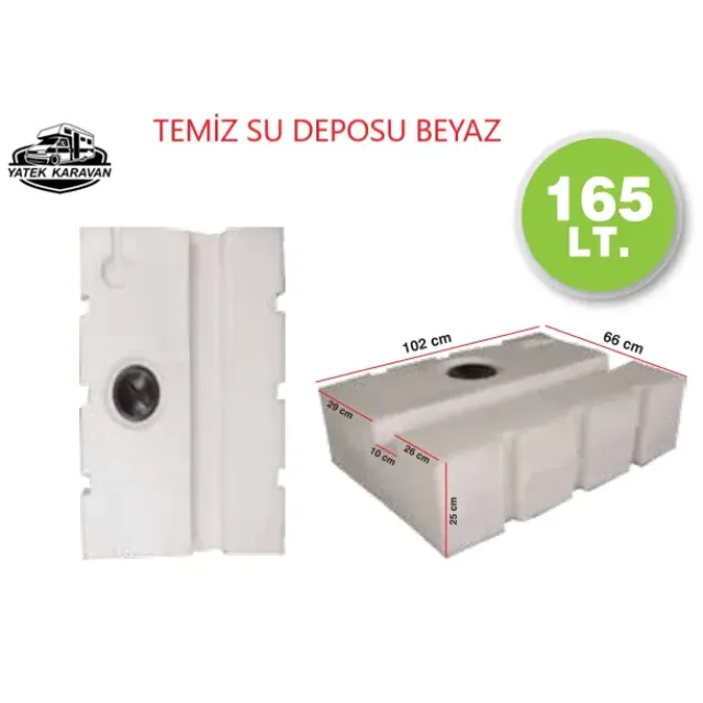 Karavan Su Deposu 165 Lt Temiz Su  Beyaz (32024)
