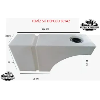 Karavan Su Deposu 100 Lt Teker Üstü Temiz Su  Beyaz (32034)