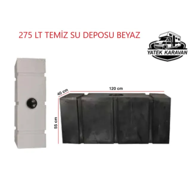 Karavan Su Deposu 250 Lt Temiz Su  Beyaz (32030)