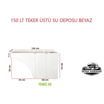 Karavan Su Deposu 150 Lt Teker Üstü Temiz Su  Beyaz (32035)