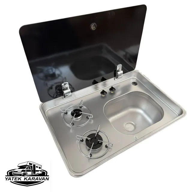 Karavan Univercal  İkili Ocak Evyeli Kombinasyonlu 42x62 (11017k)