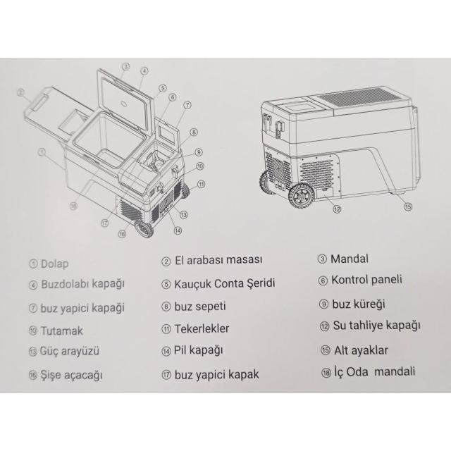 Eva 40 Lt Portatif Buz Dolabı Ve Buz Yapıcı (30015c)