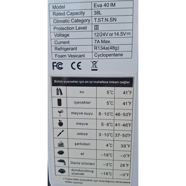 Eva 40 Lt Portatif Buz Dolabı Ve Buz Yapıcı (30015c)