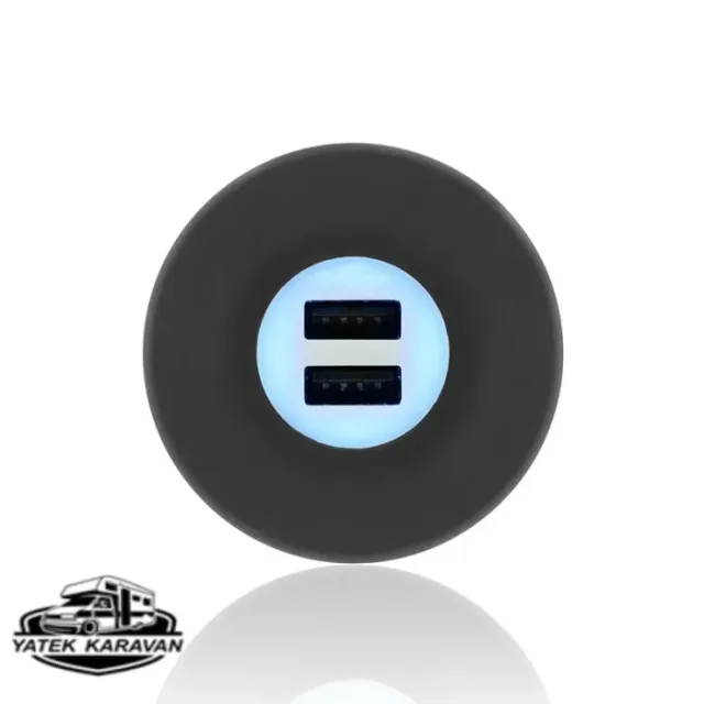 Sanel 10v-30v Telefon Şarj Cihazı 2 A Usb Giriş Yuvarlak (6004)