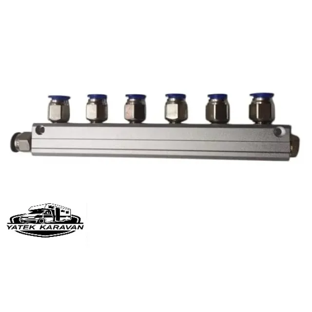 6 Lı Kollektör Dolu 12 Mm Pnömatik Hortuma Uyumlu (28004d)