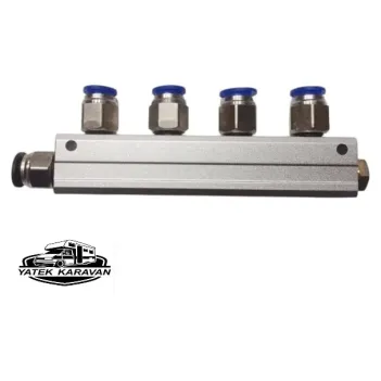 4 Lü Kollektör Dolu 12 Mm Pnömatik Hortuma Uyumlu (28002d)