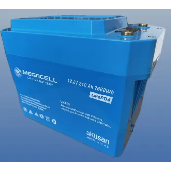 Megacell 12.8v 210ah (bluetooth) Lifepo4 Lityum Demir Fosfat Akü(abs Kasa) (19014)