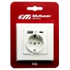 Mutlusan Rita Serisi Beyaz Type-c Usb Şarj Çıkışlı Topraklı Priz (6012a)