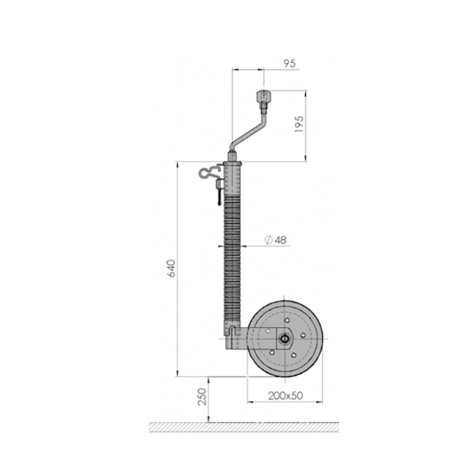 300 Kğ Pilot Teker Anti Slip (15009c)