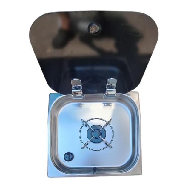 Karavan Tekne Cam Kapaklı Tek Ocak 33 X 35 (11007)