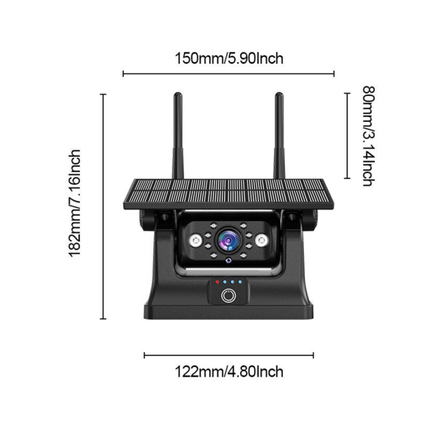 Solar Şarjlı Wireless Karavan Geri Görüş Kamerası 1080p - Premium (13016a)