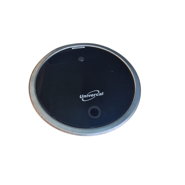 Karavan Tekne Yuvarlak Evye Cam Kapaklı Krom 34 Cm (11015k)